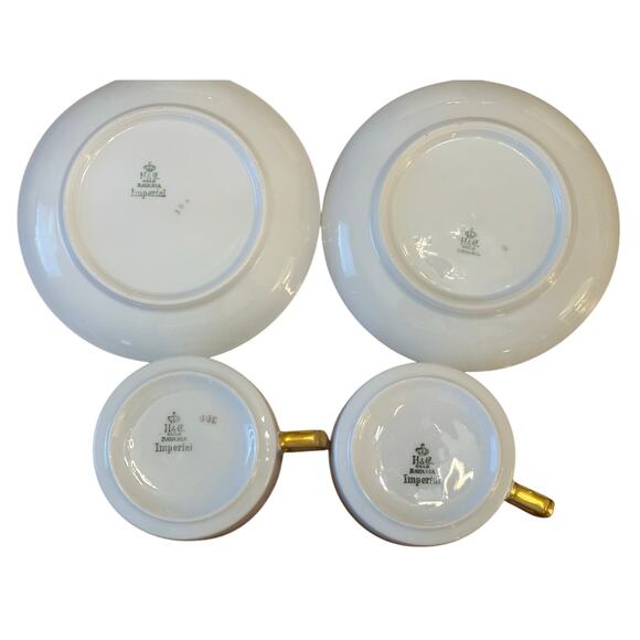 Heinrich & Co Vintage 1930's 'Claridge' Imperial Flat Cup & Saucer-Set of 2 - Picture 3 of 6